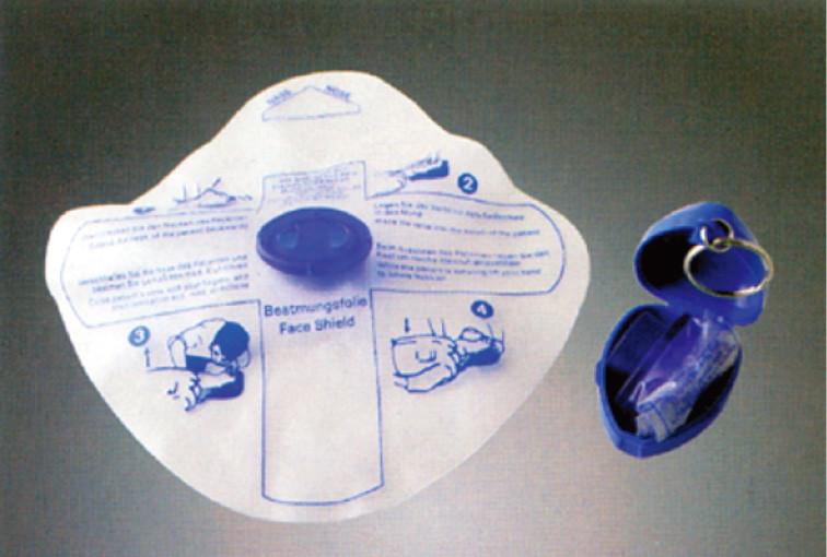 Plastic CPR-Gezichtsschild plus Keychain, eerste hulp medisch voor CPR-Noodsituatie Opleiding