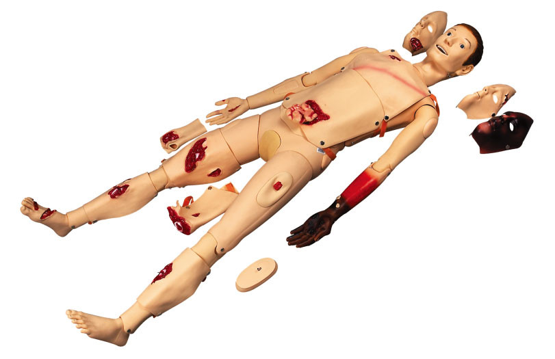 Geavanceerde Volwassen volledig-Lichaams Mannelijke Trauma Verzorgingsmannequin met 20 PCs-Modules