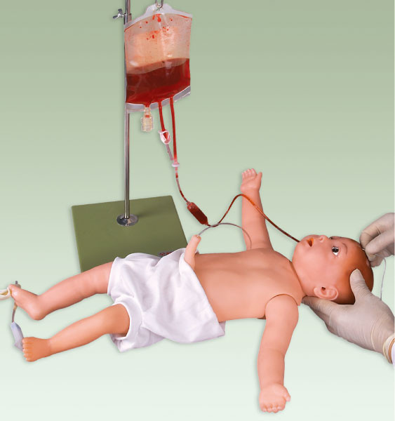 Het pediatrische Simulatiemannequin/model van de Babyinjectie met Aderlijk Bloedvat en Huid