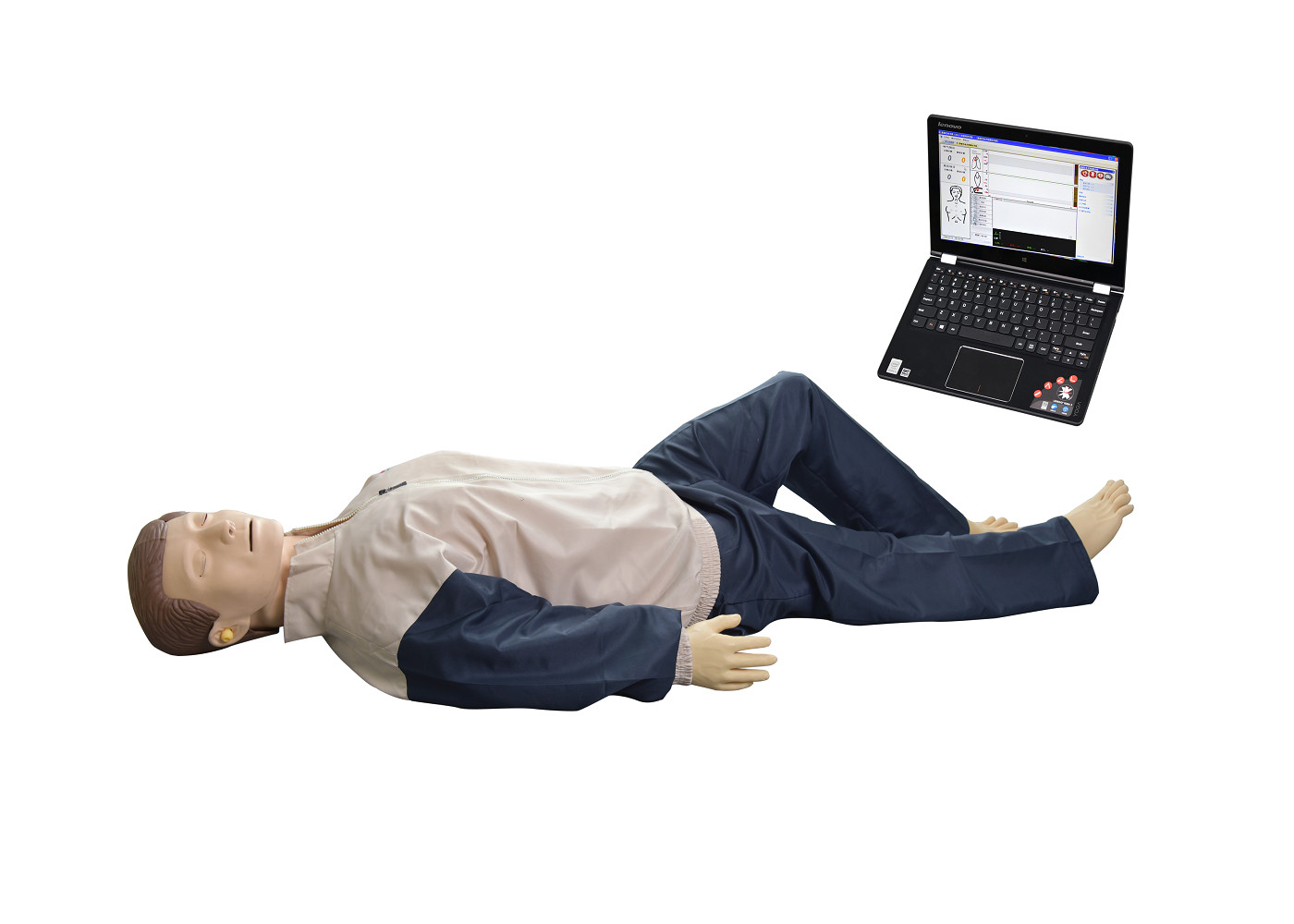 CPR-Eerste hulpmannequins met Open Luchtroute voor het Educatieve softwareonderwijs Van verschillende media